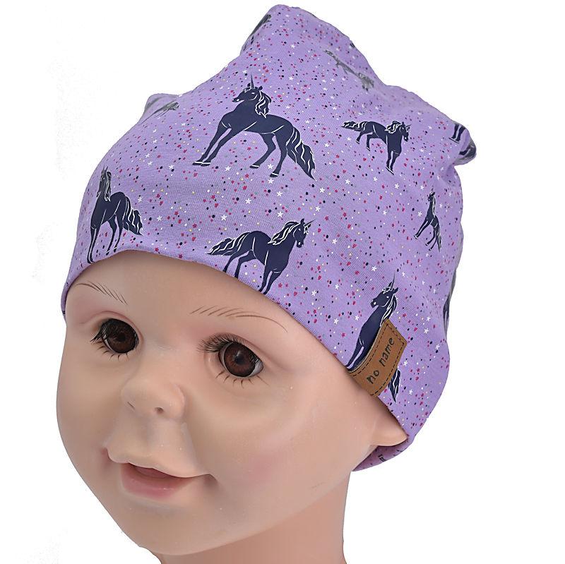 Baby Kids 49-51 size Wendemütze Einhorn lila